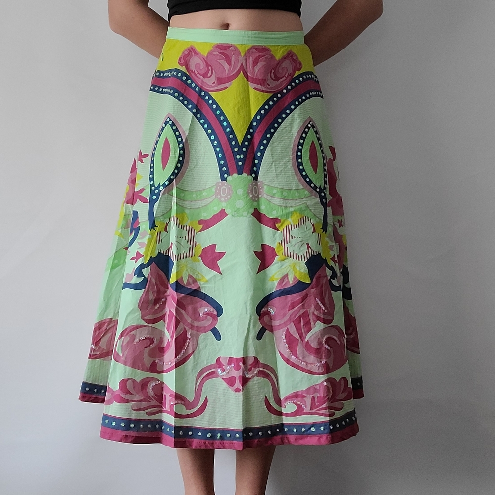 By Deep Los Angeles floral skirt